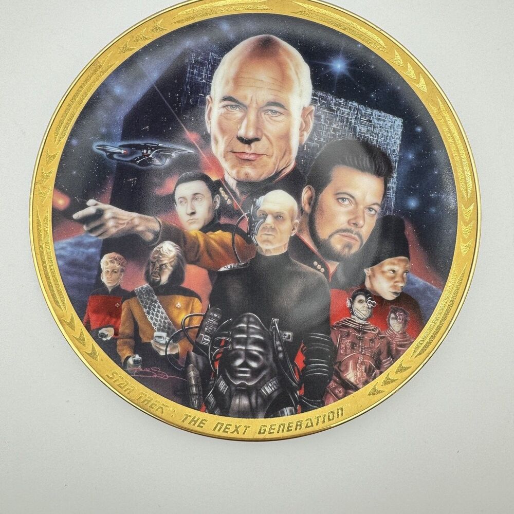 Star Trek TNG Hamilton Collection Best Of Both Worlds  Plate 8" 1994 Limited Ed
